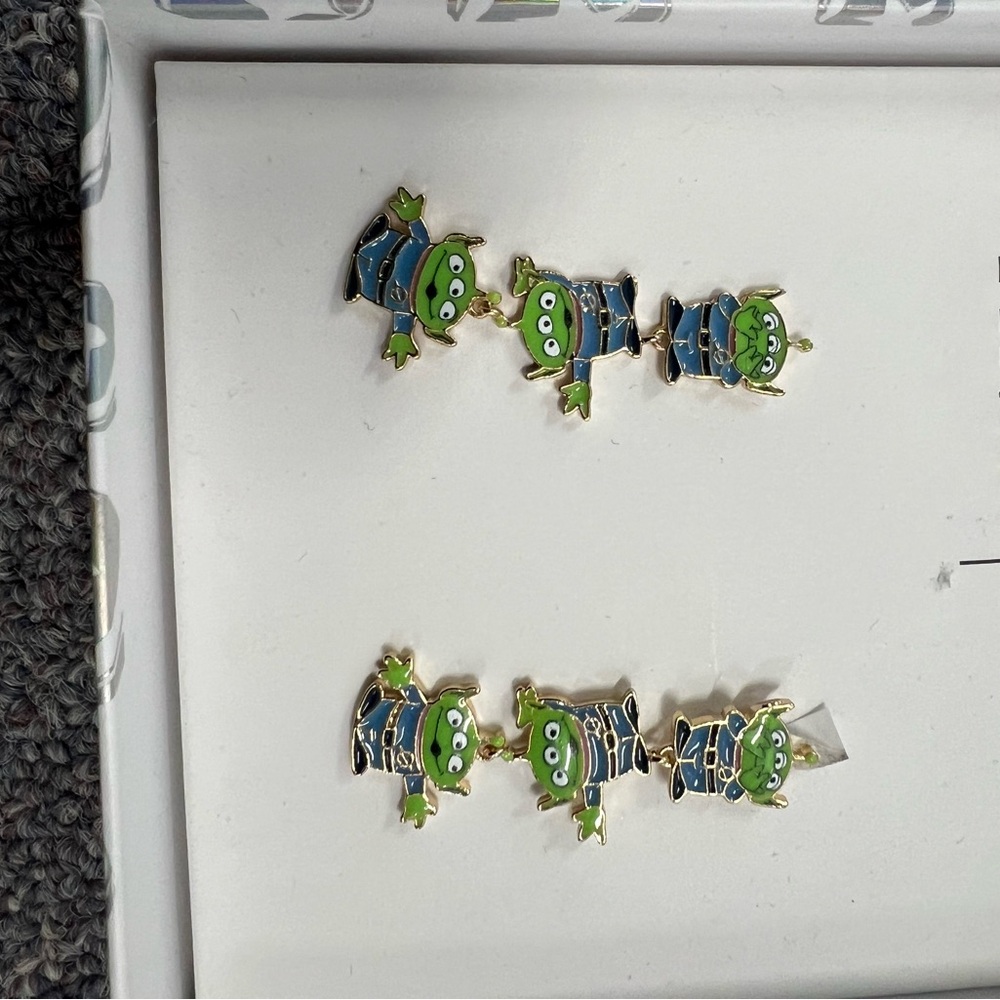 BaubleBar Green Alien Dangle Earrings
